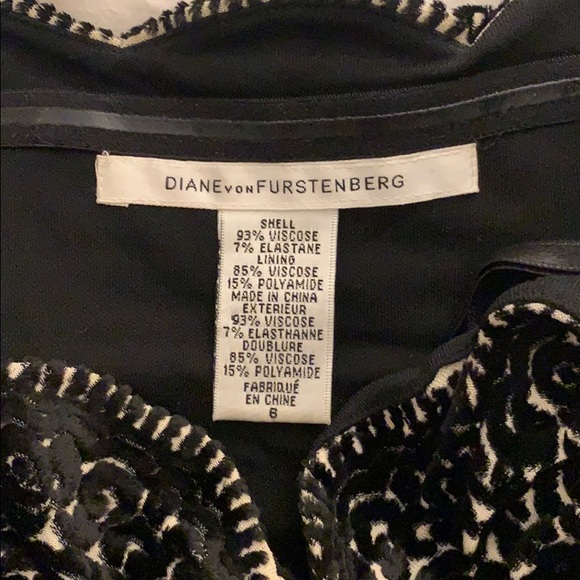 Diane Von Furstenberg black/white lace dress - Picture 2 of 3